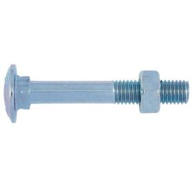 Slotbout M8 - 100 st - vierkantnok en moer - 110x20,65 mm
