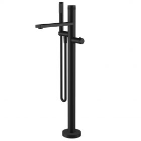 Wiesbaden Sphere staande badthermostaat compleet mat-zwart