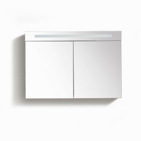 Spiegelkast 80 cm met verlichting antraciet