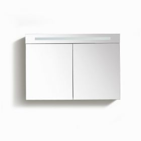 Spiegelkast 80 cm met verlichting light wood