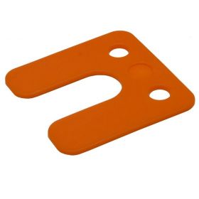 GB Drukplaatjes / Stelplaatjes Oranje Met Sleuf 70X70X2 - 48 stuks