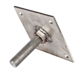 Stelplaat voor poer Draadeind M16 verzinkt