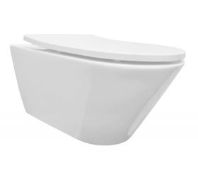 Stereo rimless wandcloset met Shade toiletzitting glans wit