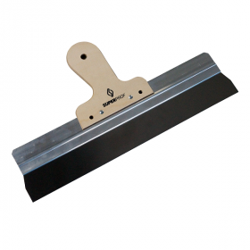 Spackmes SUPER PROF aluminium 380 mm RVS met houten-handgreep