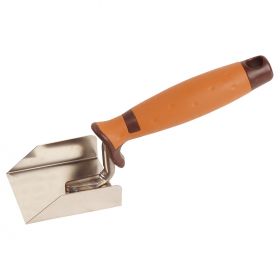 Hoekschop SUPER PROF ECO inwendig opstaande kanten. 70x60x20mm RVS met SUPERSOFT greep