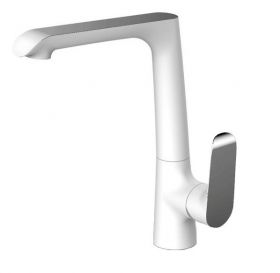 Wiesbaden Tarma Keukenkraan Wit/Chroom