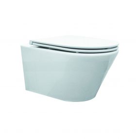 Wiesbaden Vesta rimless wandcloset met flatline 2.0 zitting wit