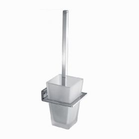 Toiletborstelset vierkant chroom