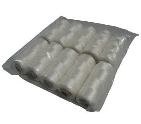 Tegelsnoer geslagen 3 strengs nylon wit klos a 150 meter 10 stuks