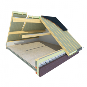 Usystem Roof DS Acoustic Dakplaat - Rc 4,95 - Dikte 194mm - Kleur Ply P perf - Type B - Per M2