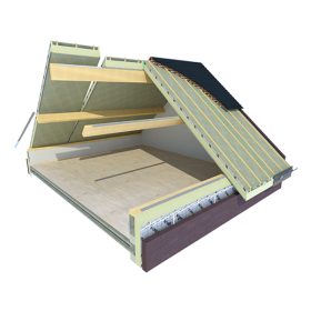 Usystem Roof DS Easy Airtight Dakplaat - Rc 6,3 - Dikte 245mm - Kleur CB White 12 - Per M2