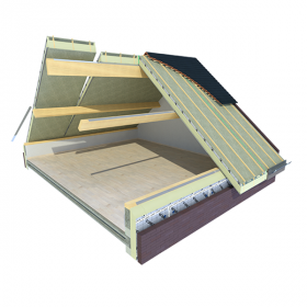 Usystem Roof DS Easy Airtight Dakplaat - Rc 3,7 - Dikte 270mm - Kleur PLY F 12 - Per M2