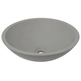 Wiesbaden Valerie opzetwastafel Solid Surface 43 cm betonlook