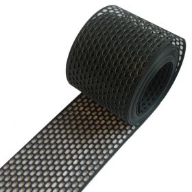 Ventilatieprofiel 100mm antraciet kunststof, 5 m¹/rol, luchtdoorlaat ca. 50%