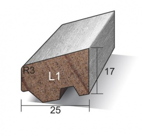 Meranti ventilatie glaslat L1 17x25mm 490cm gegrond wit