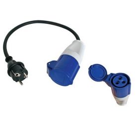 Verloopkabel van schukostekker naar CEE-contrastekker