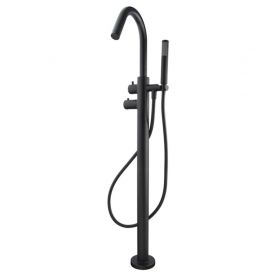 Wiesbaden Caral vrijstaande thermostatische badmengkraan | Mat-zwart