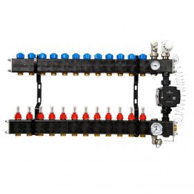 VTE composiet vloerverwarming verdeler Grundfos UPM3 12-groeps