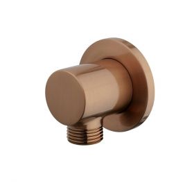 Wandaansluitbocht rond 1/2" geborsteld brons koper