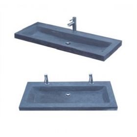 Wasblad Compact Stone met 1 kraangat 100 cm