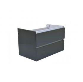 Wiesbaden Vision losse onderkast met 2 laden 80x46 cm hoogglans grijs