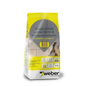 Weber Beamix Voegmiddel waterdicht en blijvend schoon lichtgrijs 4kg