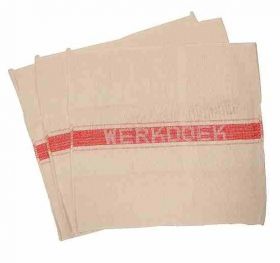 Werkdoek rode band SUPER PROF ca.40x45cm. 3 stuks