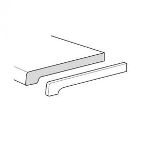 Werzalit afdekkap (Links + Rechts) 37x605mm wit