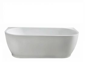 Wiesbaden Wall half-Vrijstaand Ligbad 170 x 75 + waste Wit