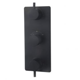 Wiesbaden Caral inbouw douchekraan afbouwset 3-weg zwart