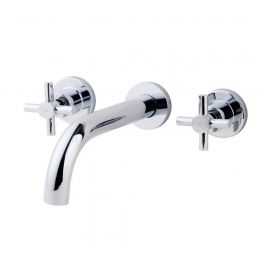 Wiesbaden Cross inbouw wastafelkraan afbouwset 2-knops chroom