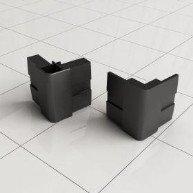 Wiesbaden hoekbevestiging voor Skyline cabine zwart