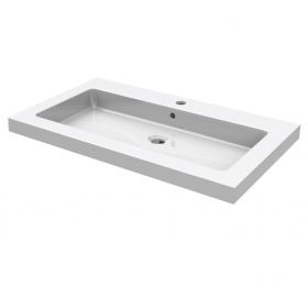 Wiesbaden keramische meubelwastafel 60x46 1 kraangat