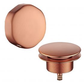 Wiesbaden knop/plug badoverloopcomb. geborsteld brons