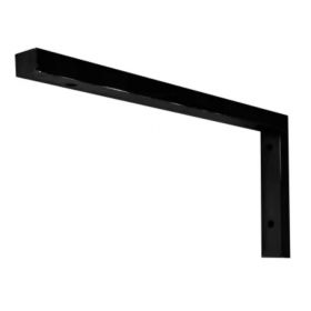 Wiesbaden Mat-zwarte L- supportbeugel 46x22 | Zwart