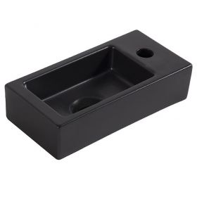 Wiesbaden Mini-Rhea rechts fontein 360x180x90 mat-zwart