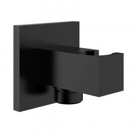 Wiesbaden luxe muur doucheaansluiting+opsteek vierkant 1/2 inch Zwart
