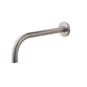 Wiesbaden SLIM 18mm uitloop rond 20cm 1/2 inch geborsteld staal