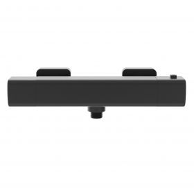 Wiesbaden Rain thermostatische douchemengkraan | Mat-zwart