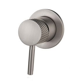 Wiesbaden Ribbd inbouw 1-weg douchemengkraan geborsteld staal