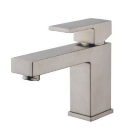 Wiesbaden Rombo wastafelmengkraan + clickwaste geborsteld staal