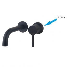 Wiesbaden rozet 75mm tbv kraangedeelte 29.2111 mat-Zwart 