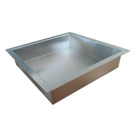 Wiesbaden RVS inbouwnis 30x30x7cm