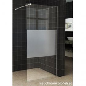 Wiesbaden Slim glasplaat gedeeltelijk matglas 1200x2000 8mm nano