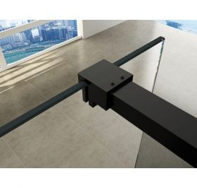 Wiesbaden Slim profielset+stabilisatiestang 120cm matZwart
