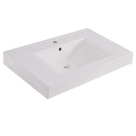 Tigris losse kunstmarmer wastafel 60x46 wit