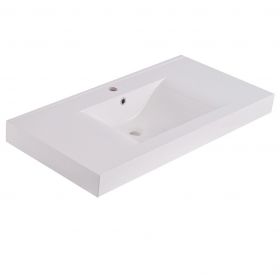 Tigris losse kunstmarmer wastafel 100x46 wit