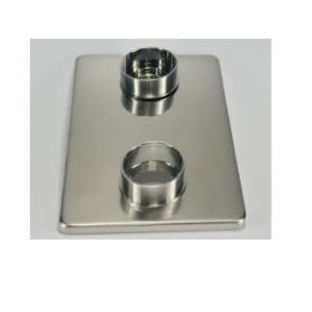 Wiesbaden 8mm verlengset geborsteld staal tbv 2-knops douchethermostaat