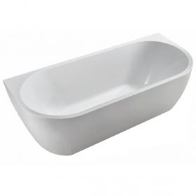 Wiesbaden Wall half-vrijstaand acryl ligbad 180x80 wit
