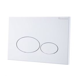 Wiesbaden X32 Metal drukplaat voor inbouwreservoir mat wit